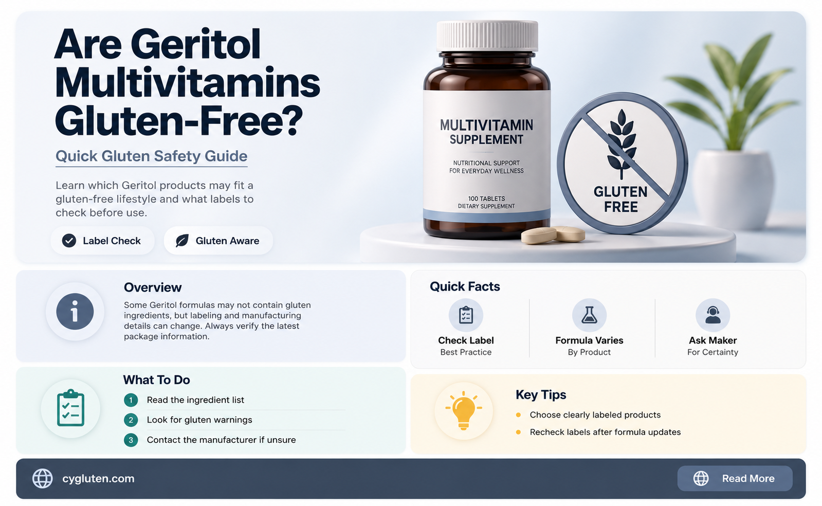 are geritol multivitamins gluten free