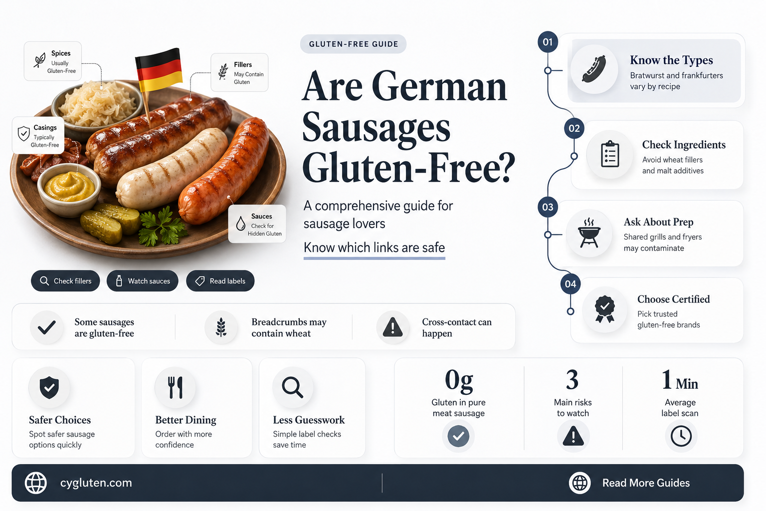 are german sausages gluten free