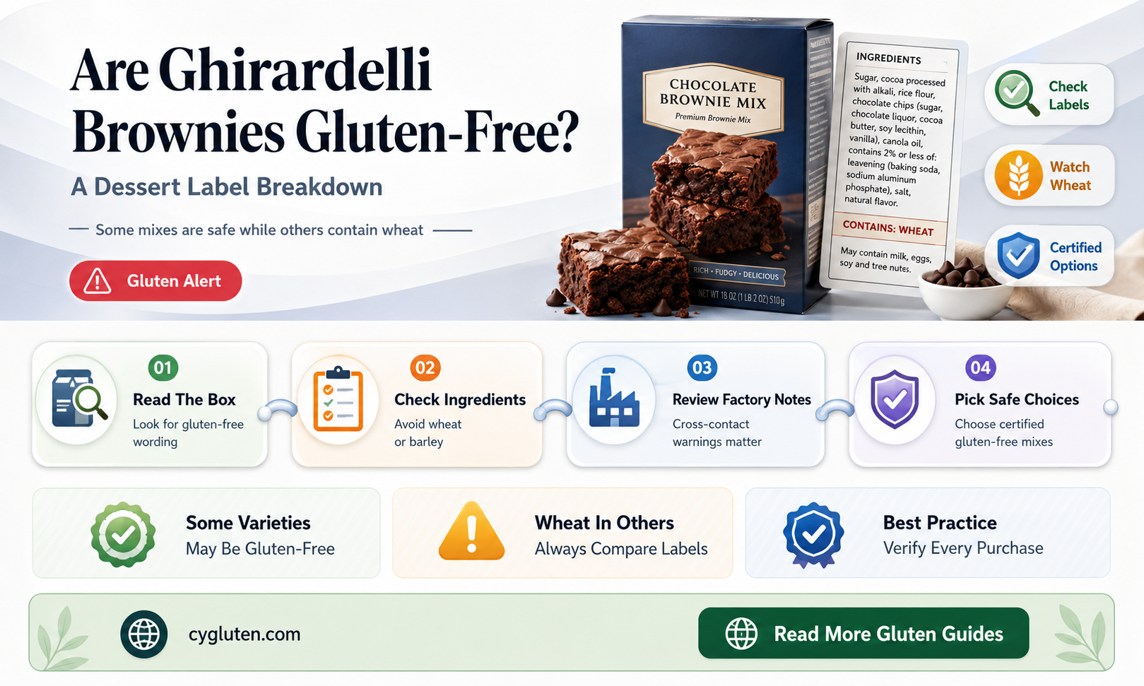 are ghirardelli brownies gluten free