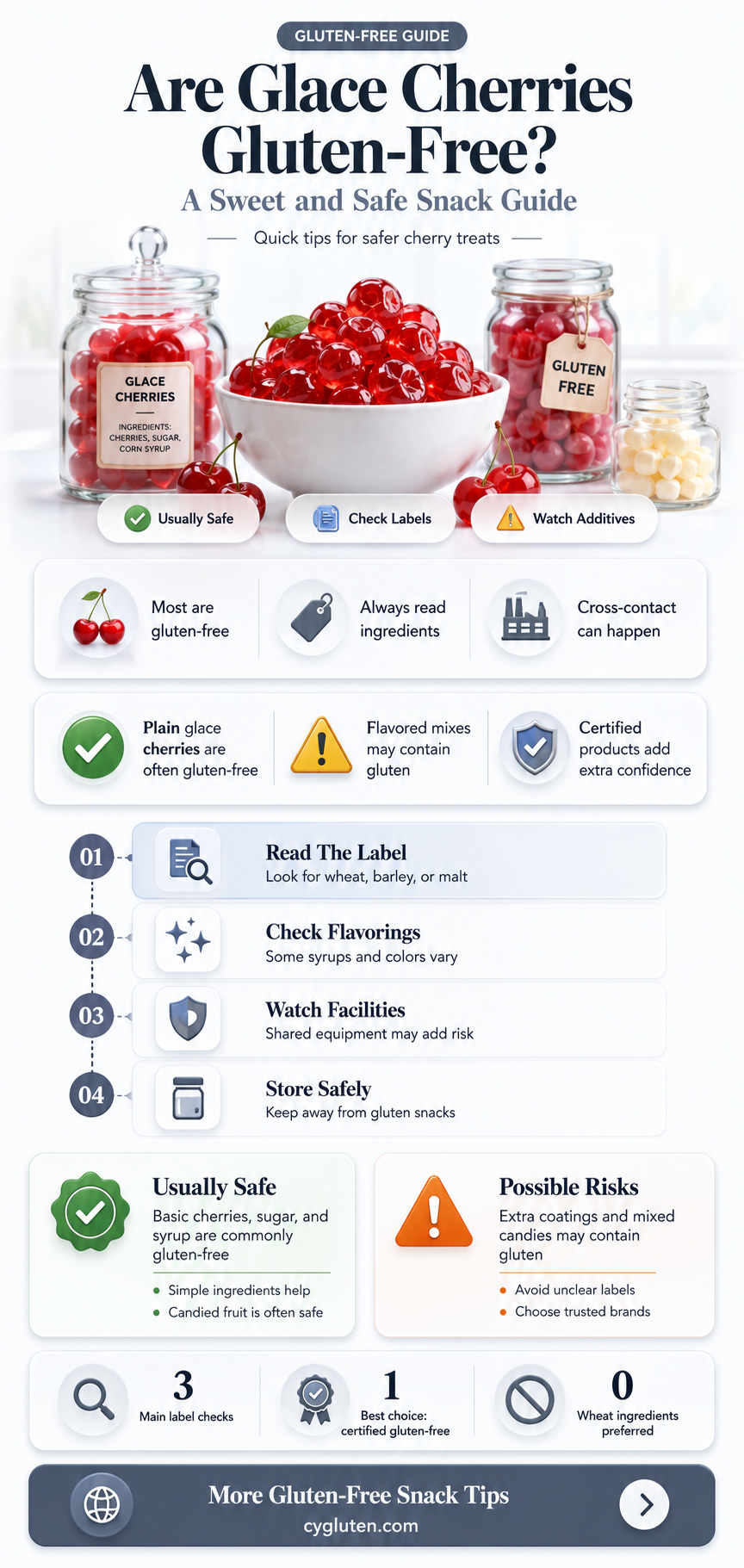 are glace cherries gluten free
