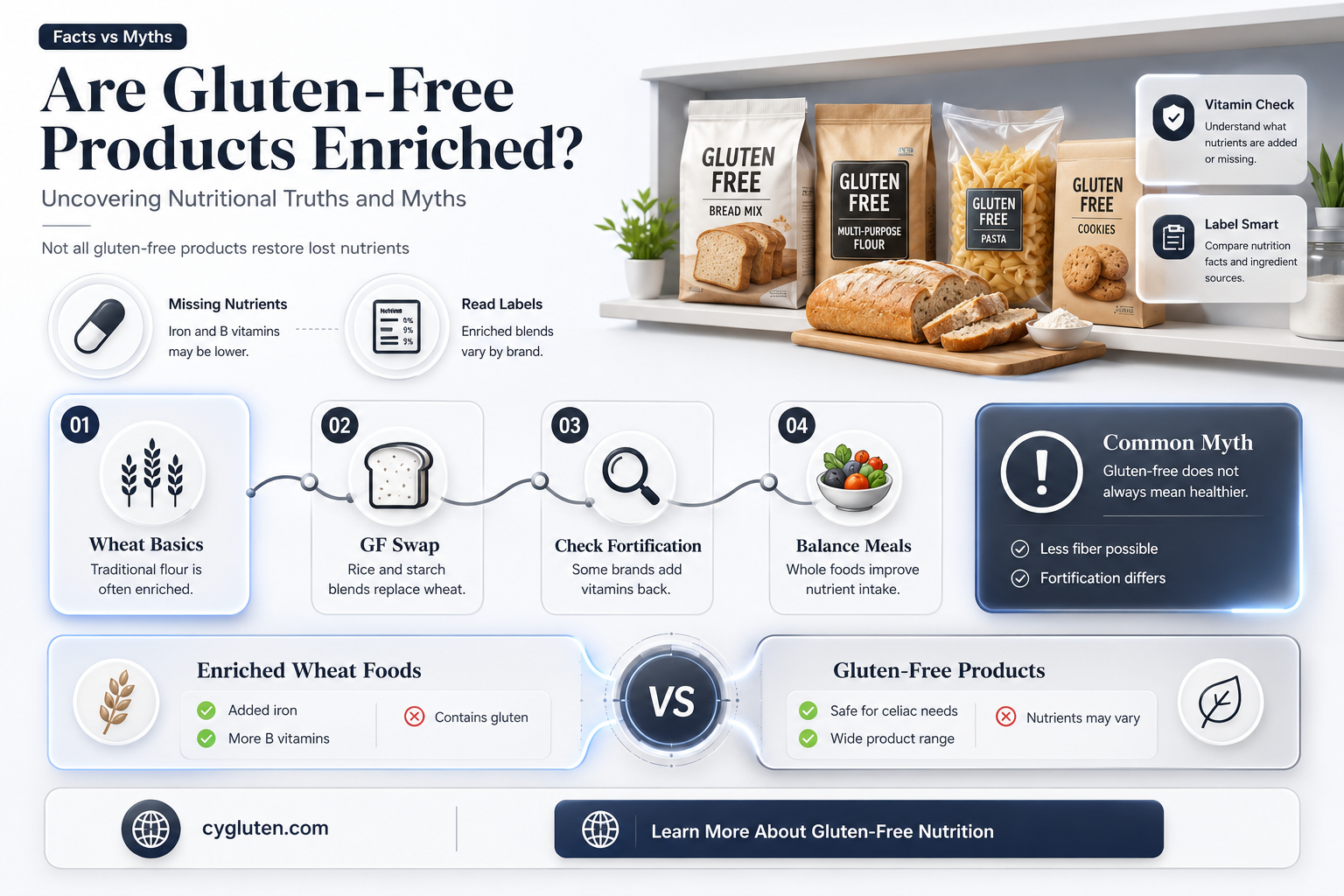 are gluten free products enriched