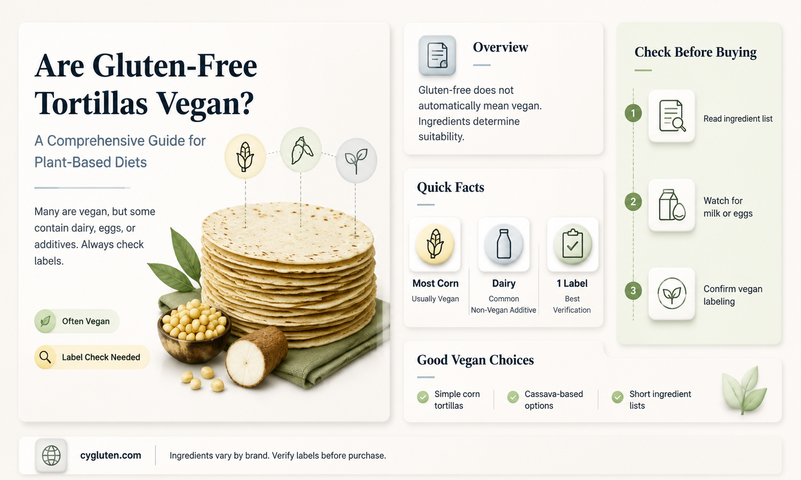 are gluten free tottillas vegan