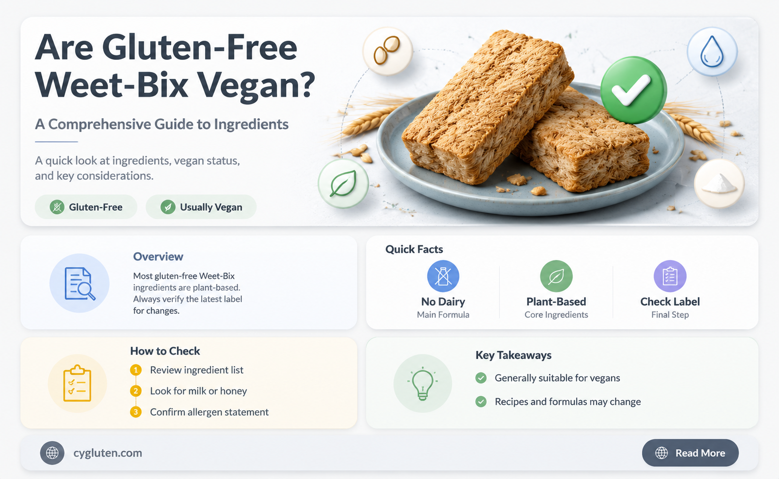 are gluten free weetbix vegan
