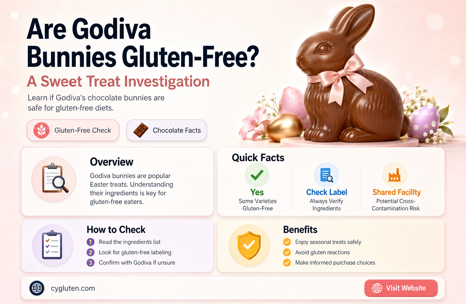 are godiva bunnies gluten free