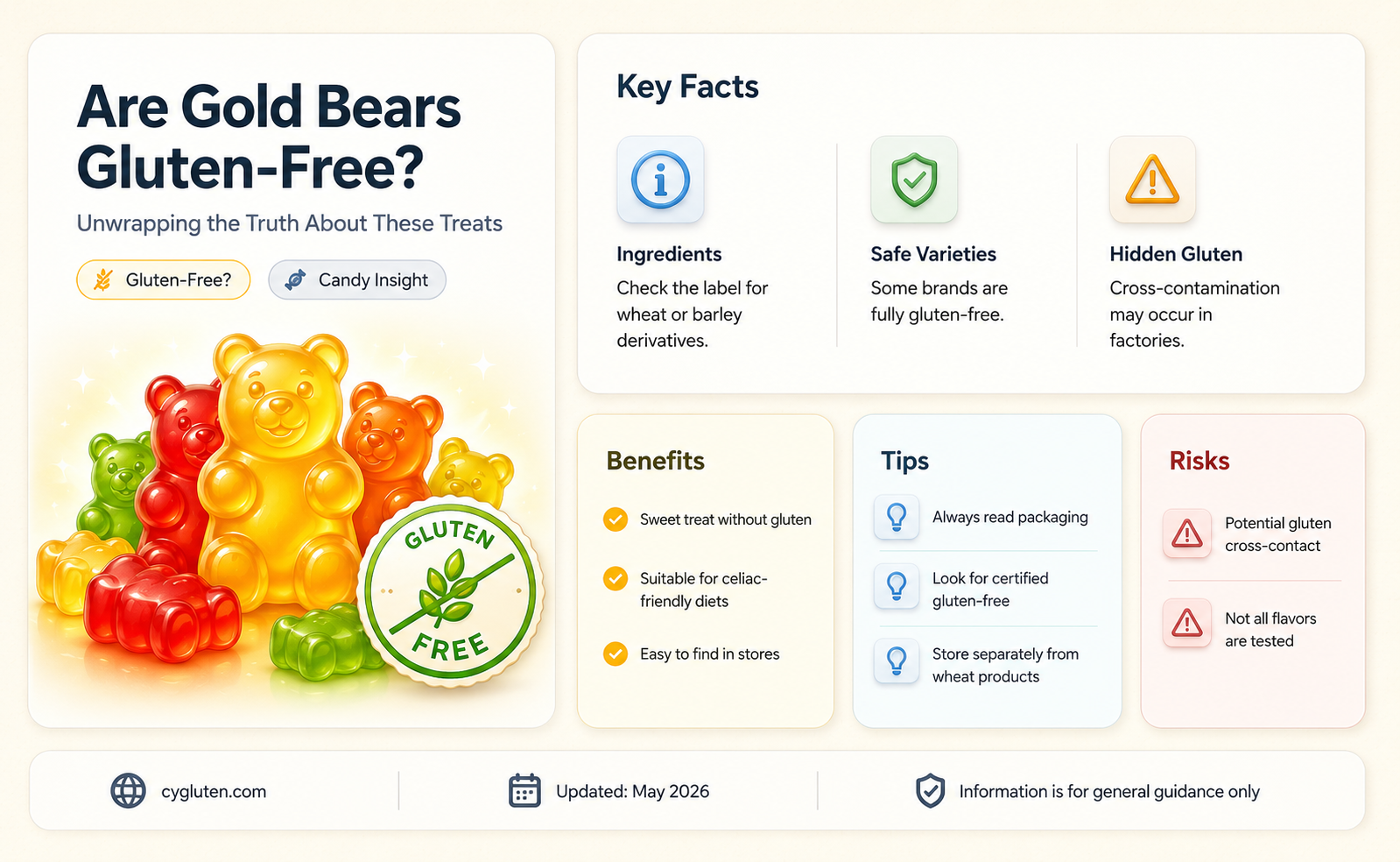are gold bears gluten free