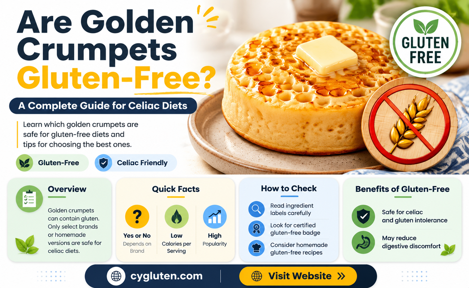 are golden crumpets gluten free