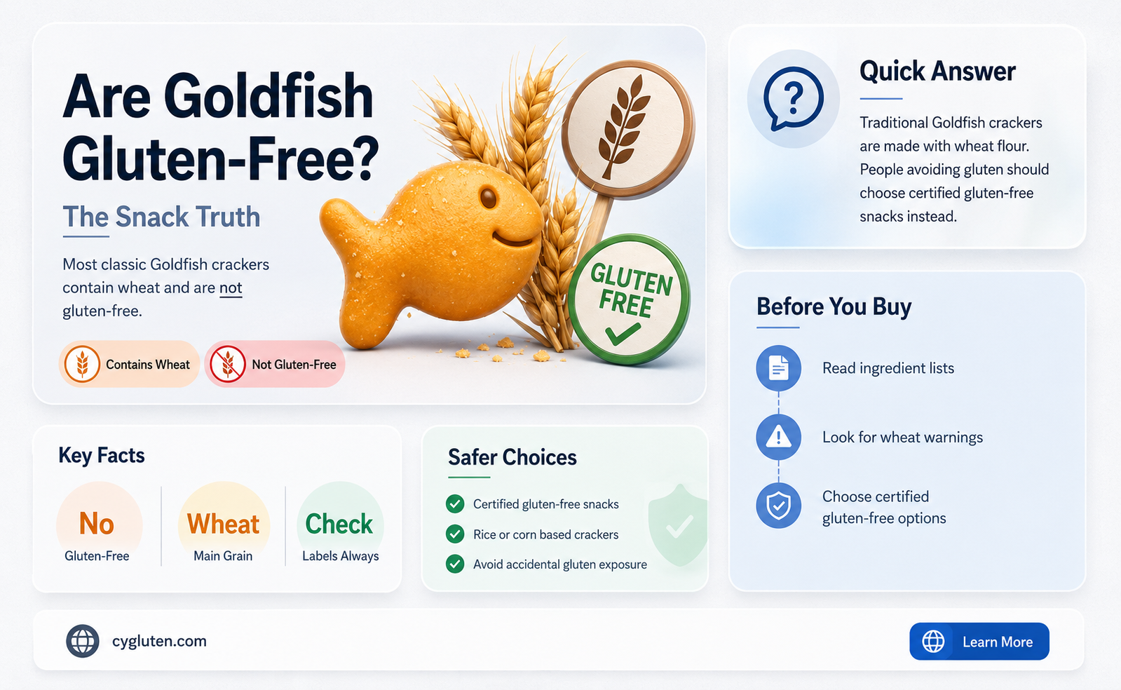 are gold fish gluten free