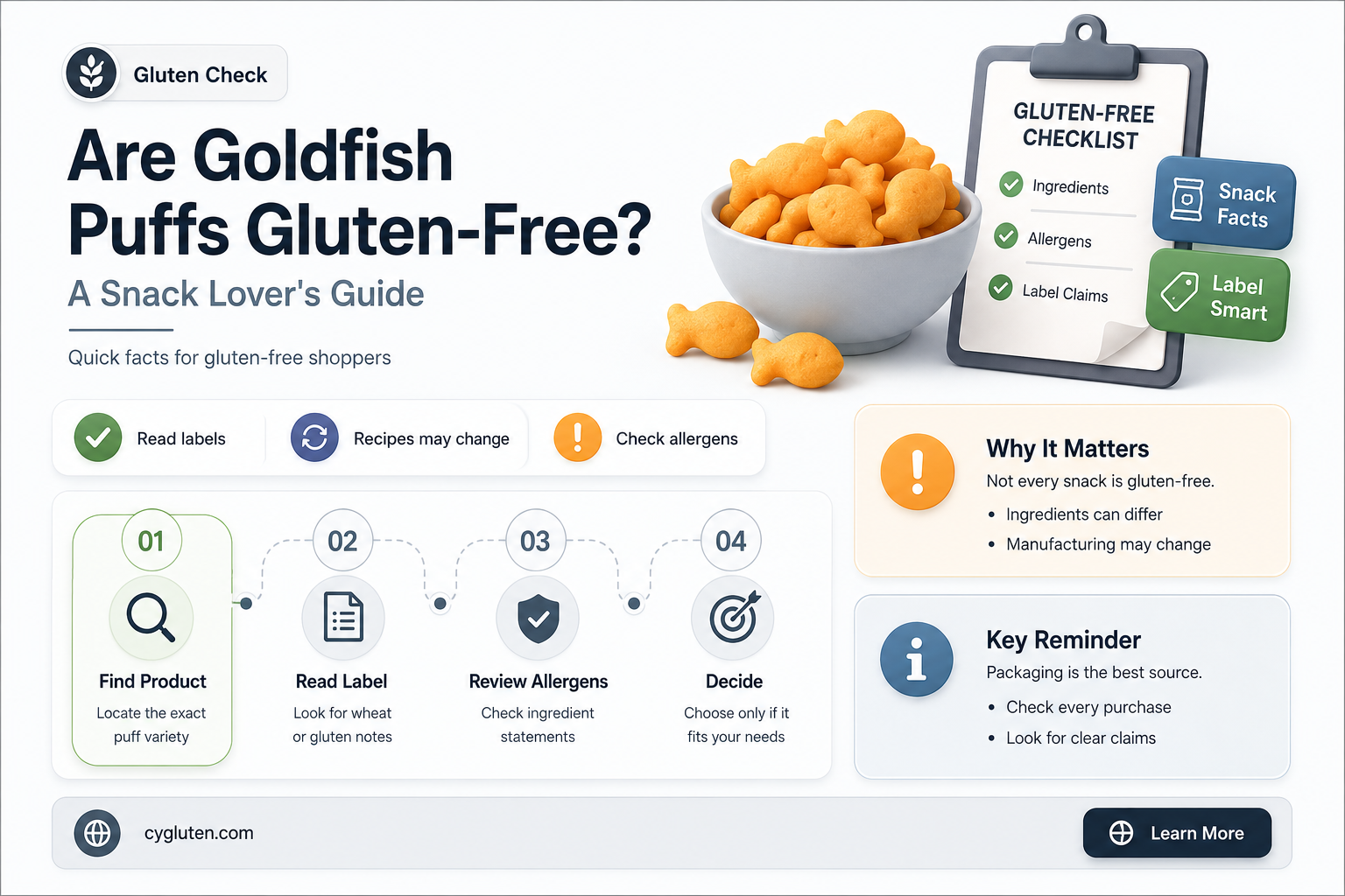 are goldfish puffs gluten free