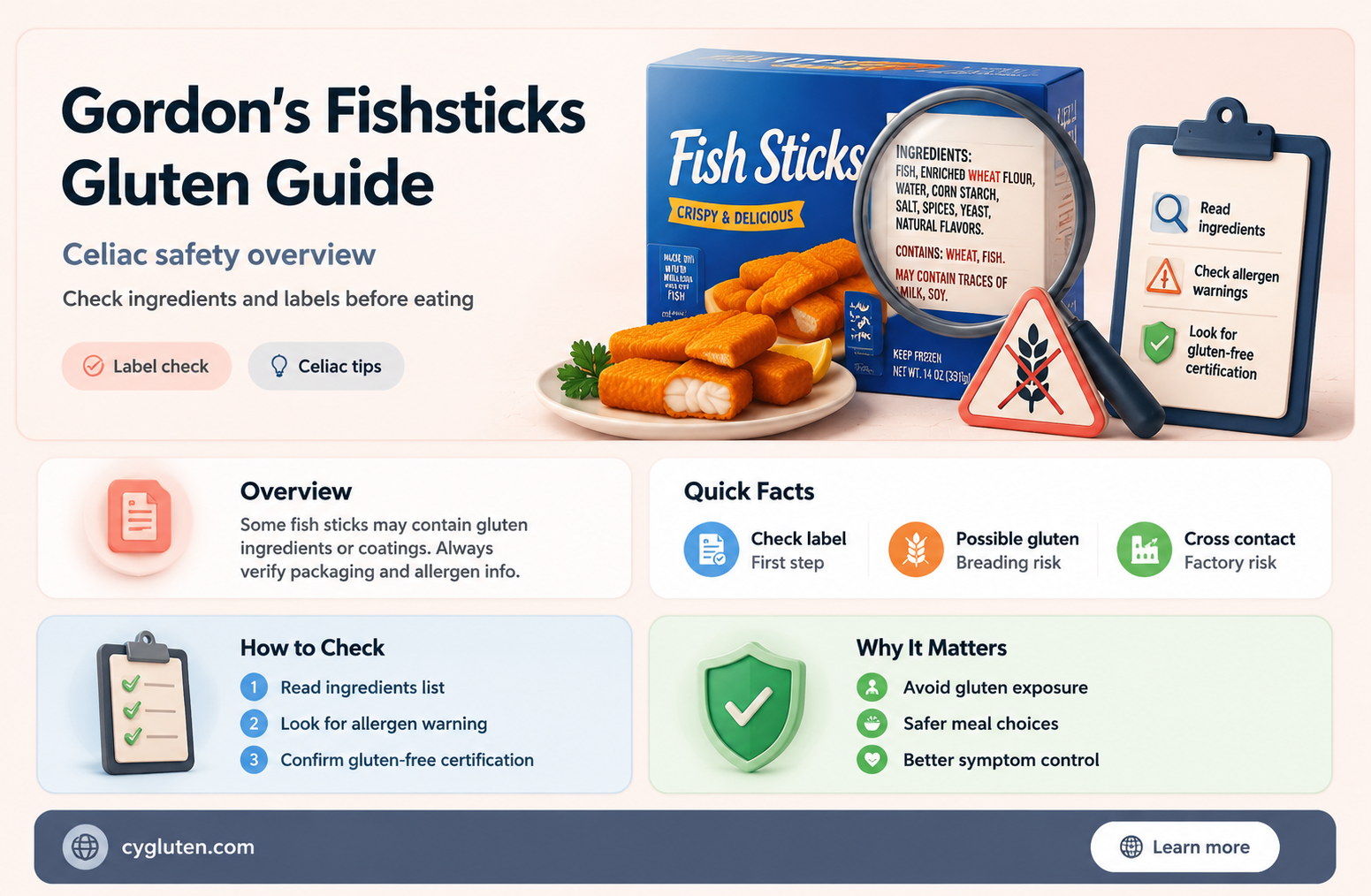 are gordons fishsticks gluten free