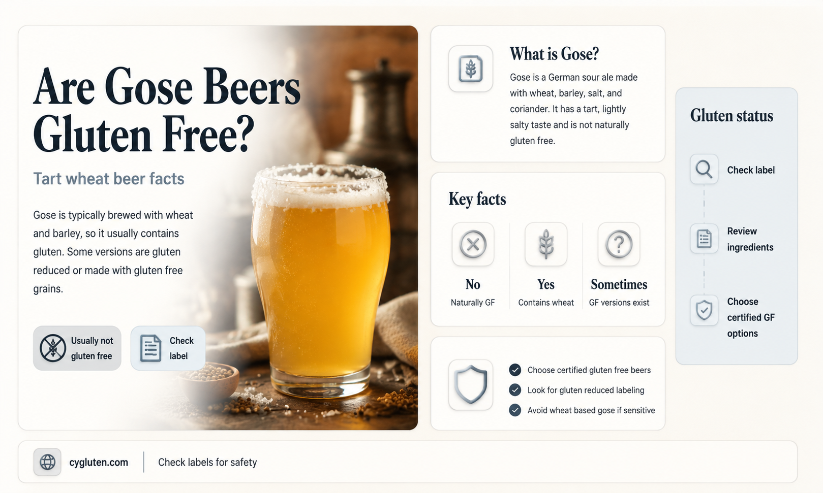 are gose beers gluten free