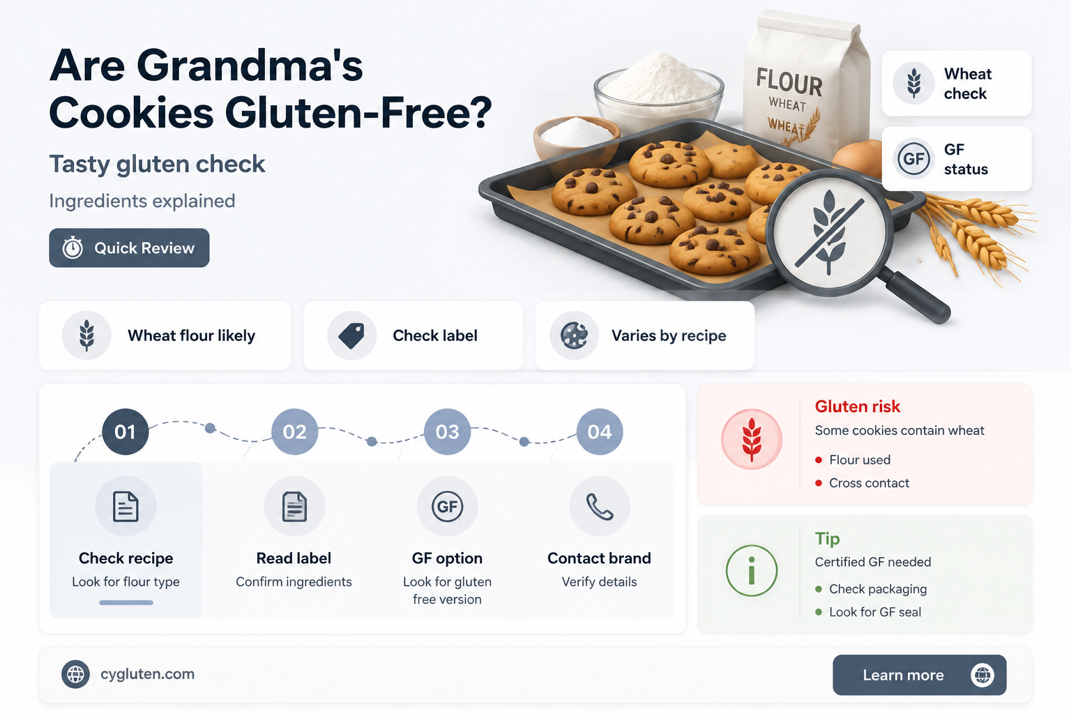 are grandma cookies gluten free