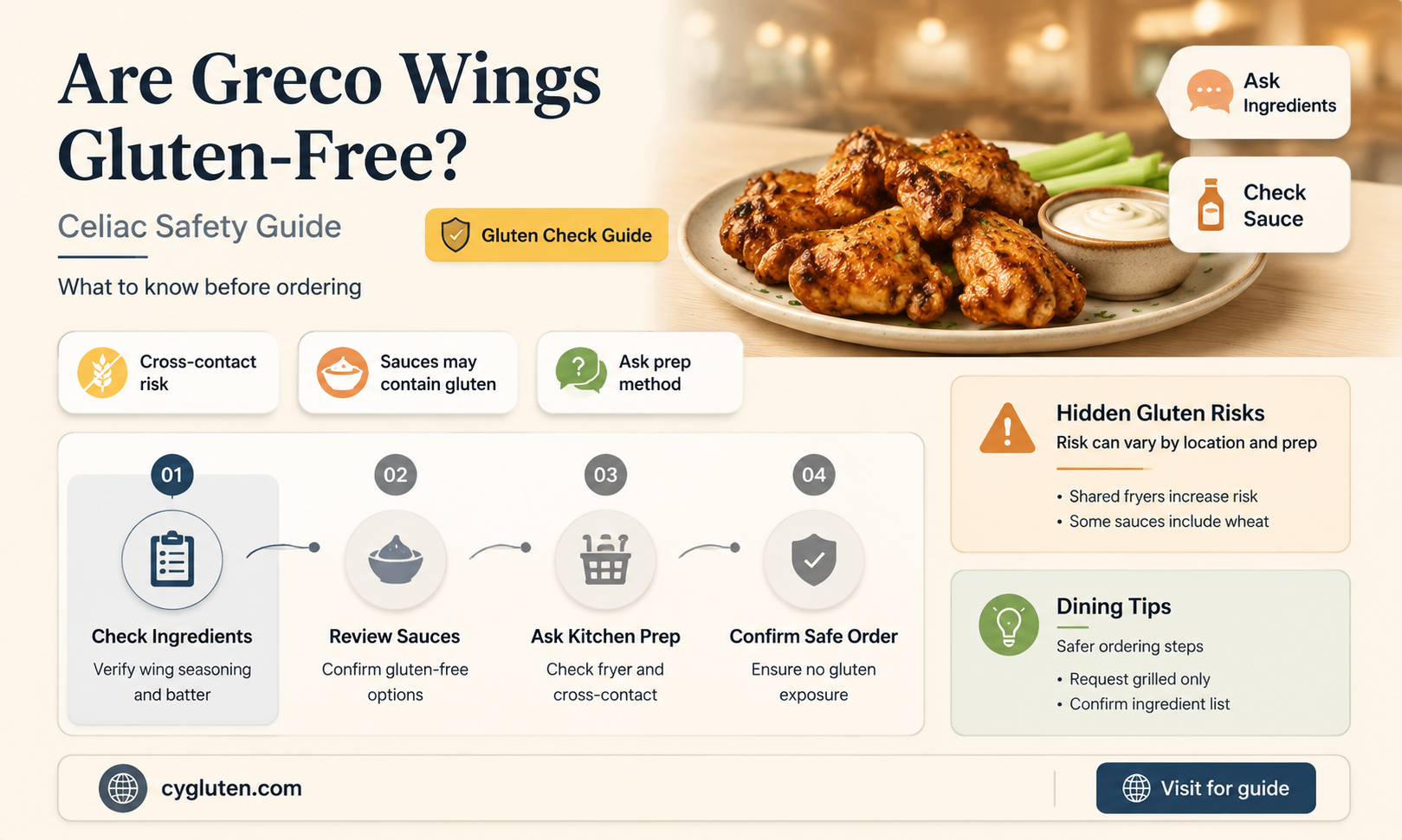 are greco wings gluten free