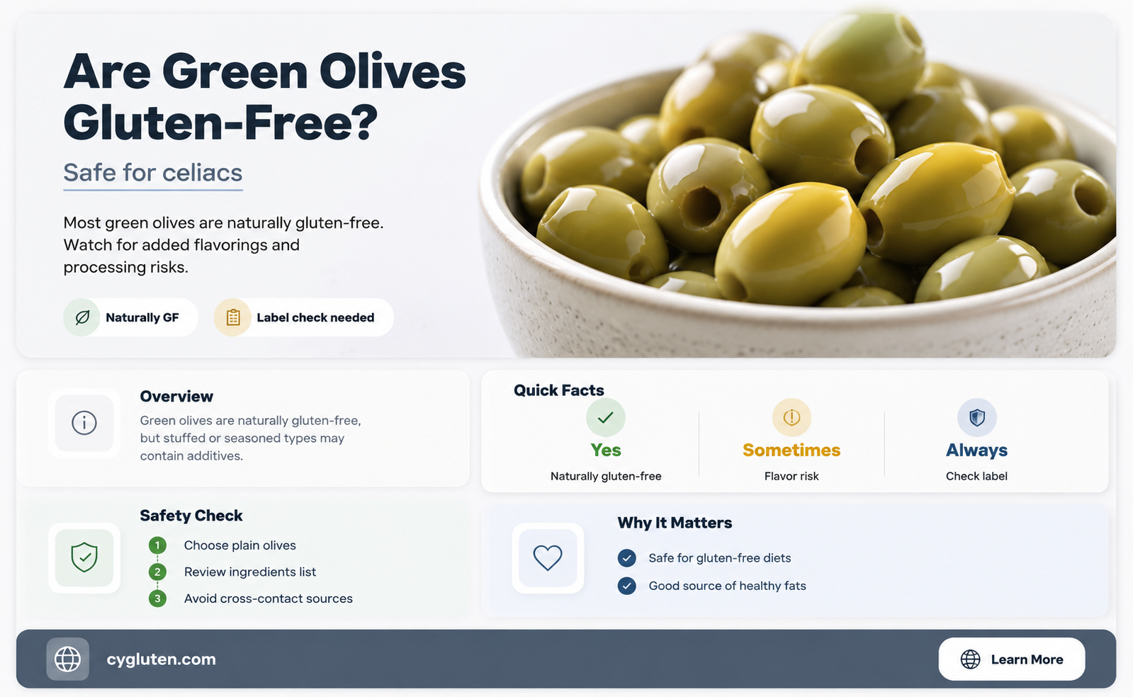 are green olives gluten-free