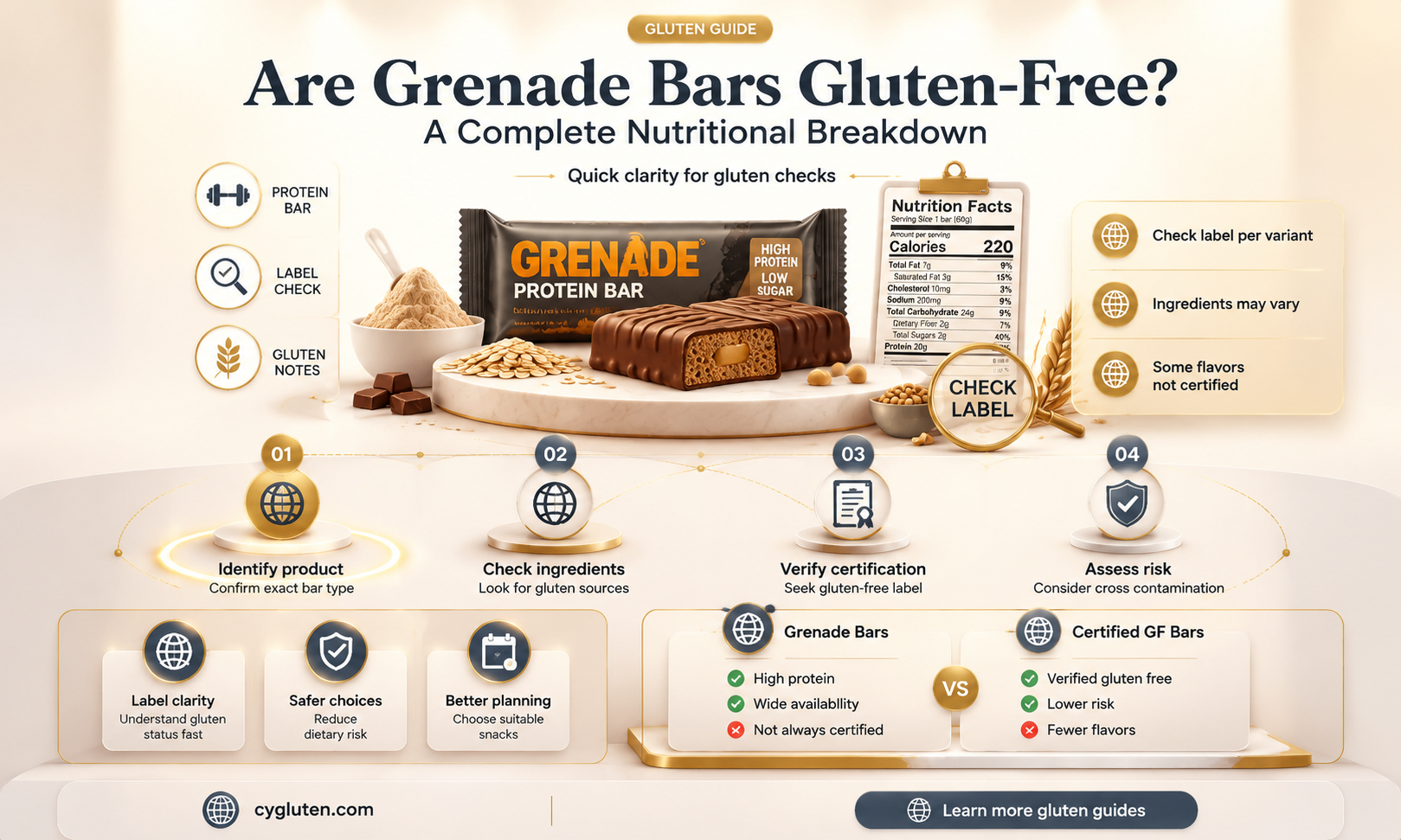 are grenade bars gluten free