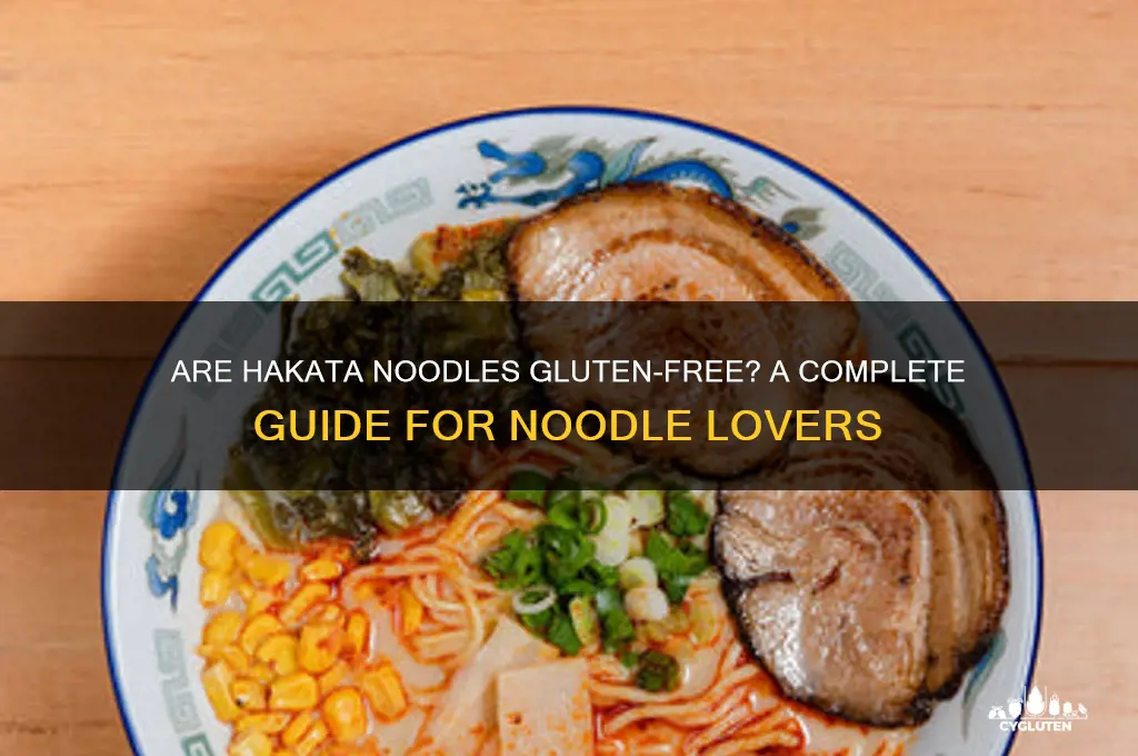 are hakata noodles gluten free
