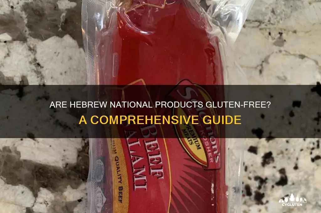 are hebrew national gluten free
