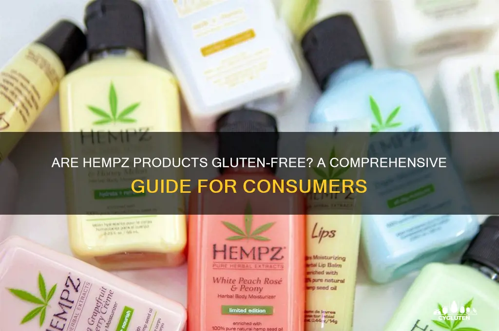are hempz products gluten free