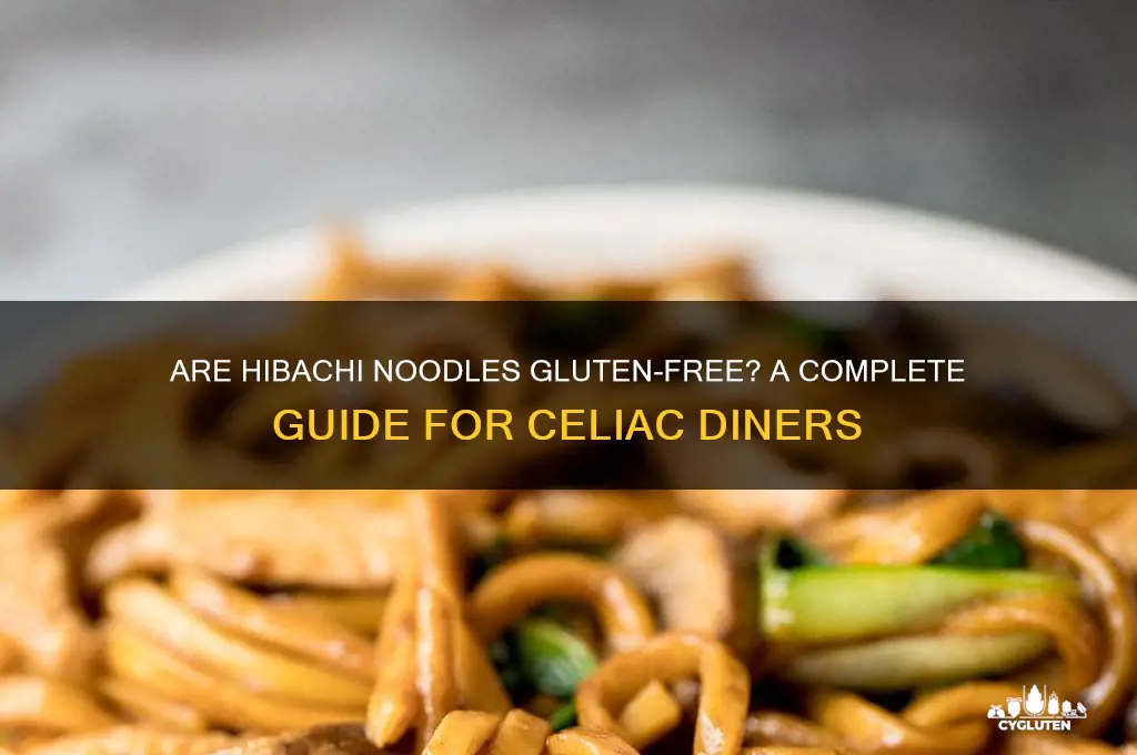 are hibachi noodles gluten free