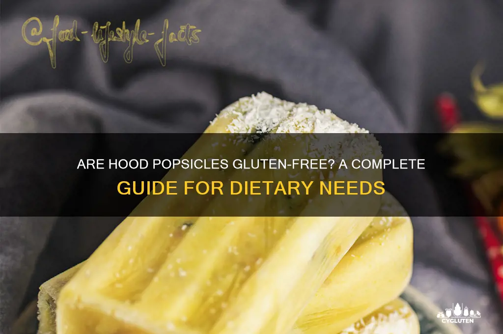 are hood popsicles gluten free