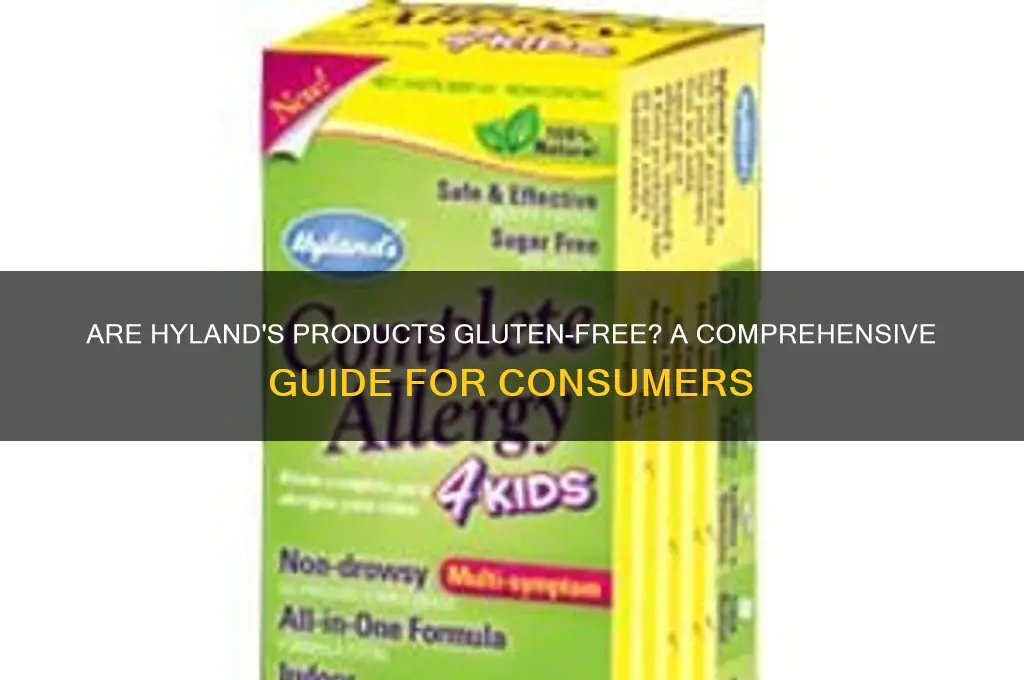 are hylands products gluten free