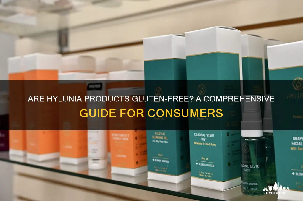 are hylunia products gluten free