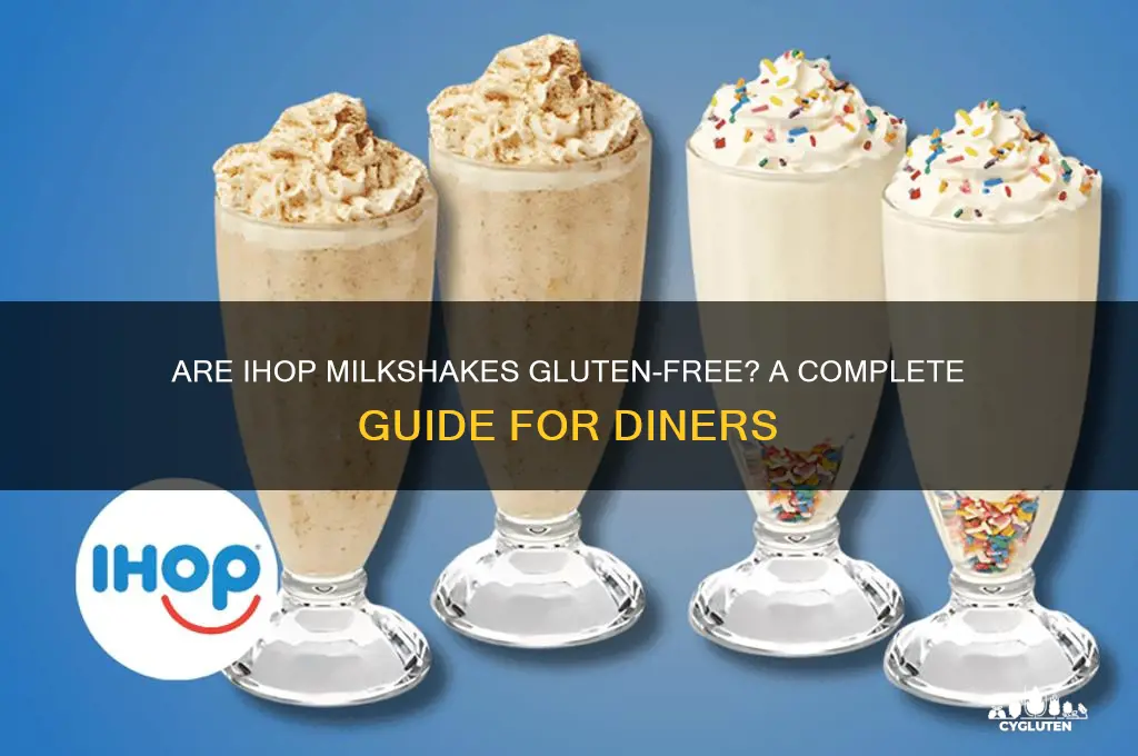 are ihop milkshakes gluten free