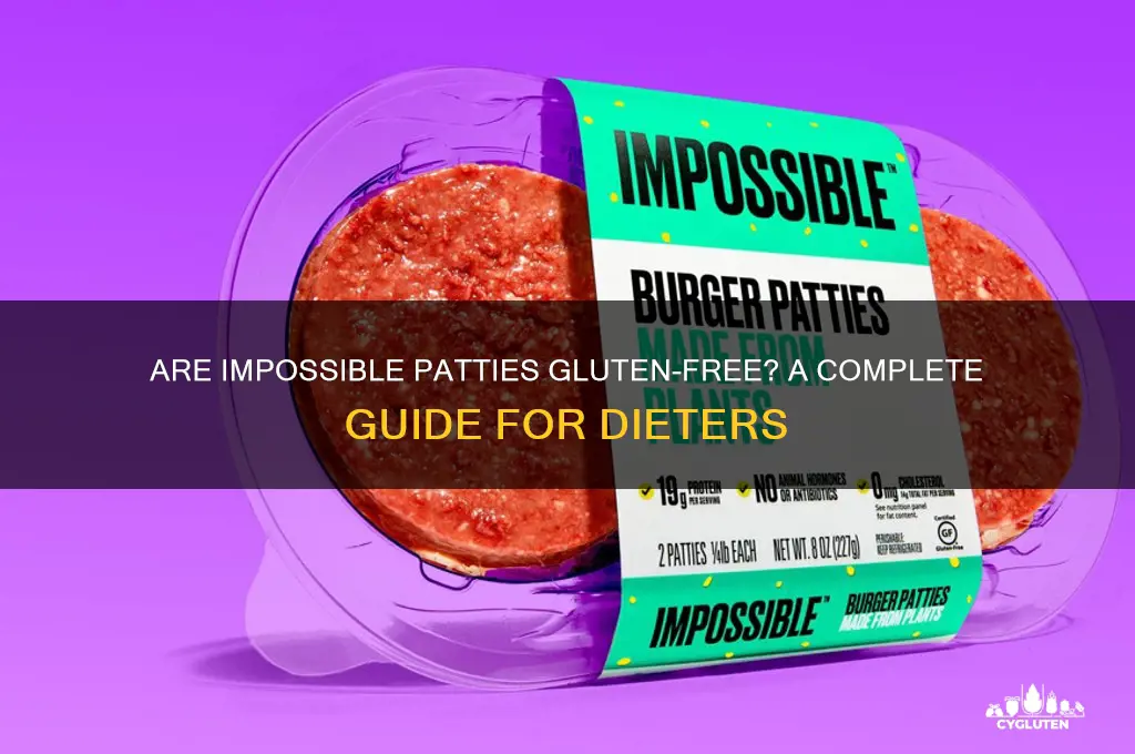 are impossible patties gluten free