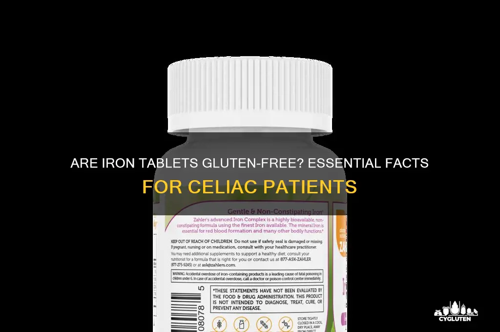 are iron tablets gluten free