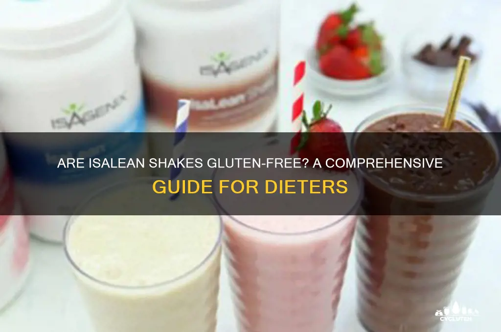 are isalean shakes gluten free
