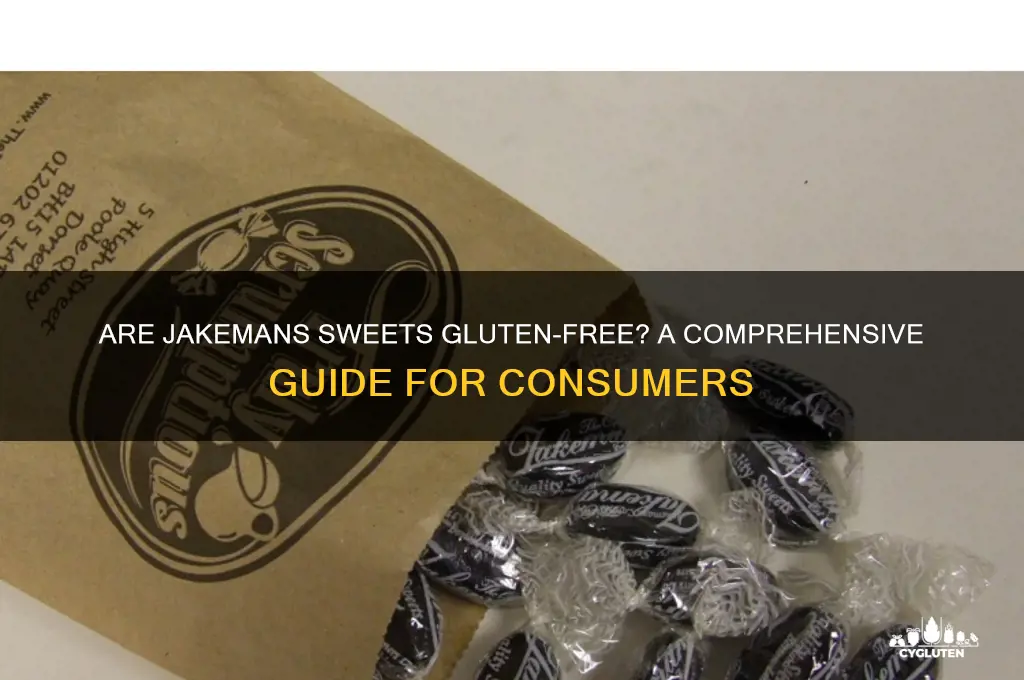 are jakemans sweets gluten free