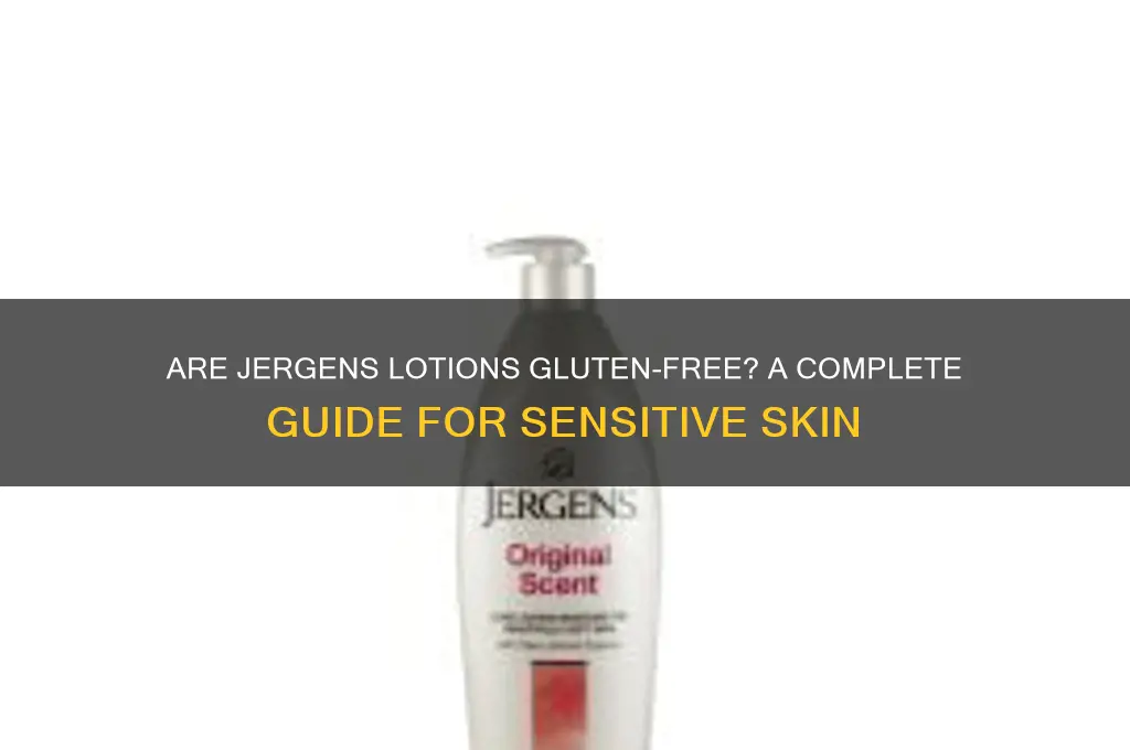 are jergens lotions gluten free