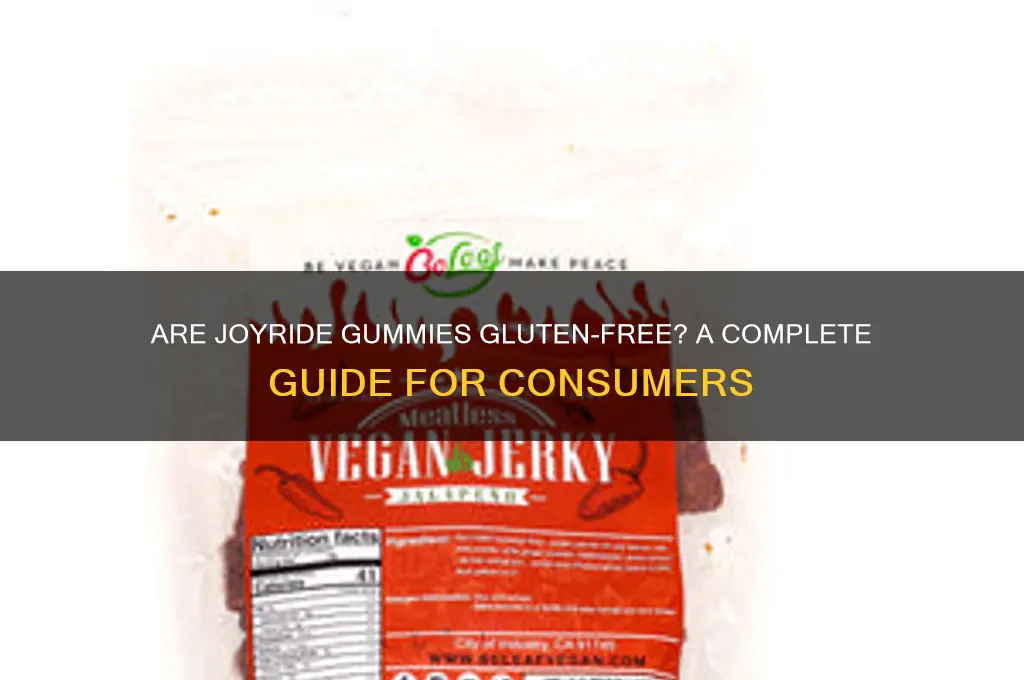 are joyride gummies gluten free