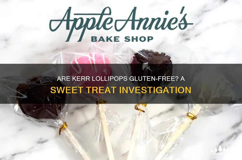 are kerr lollipops gluten free