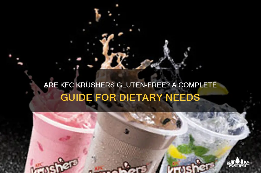 are kfc krushers gluten free