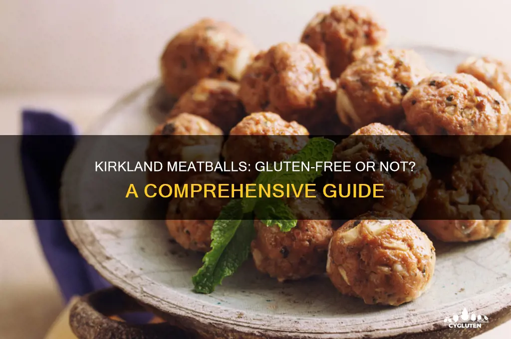 are kirkland meatballs gluten free