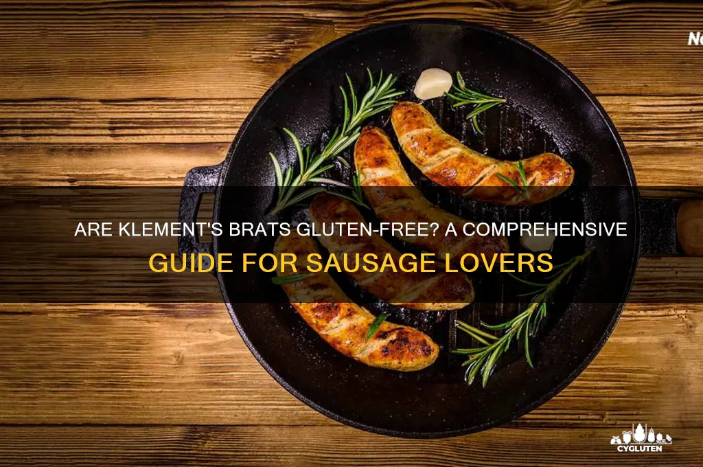 are klements brats gluten free