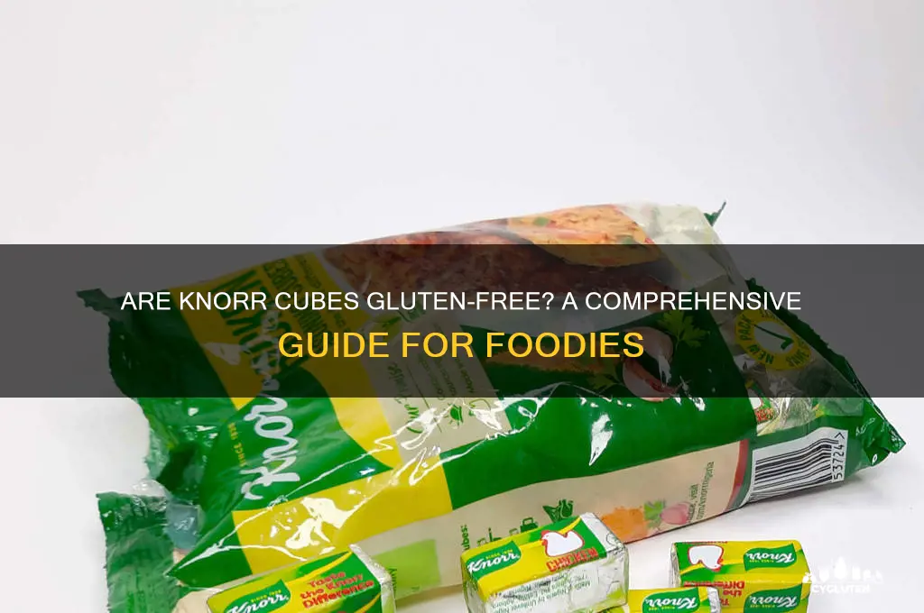 are knorr cubes gluten free