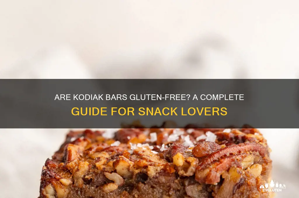 are kodiak bars gluten free