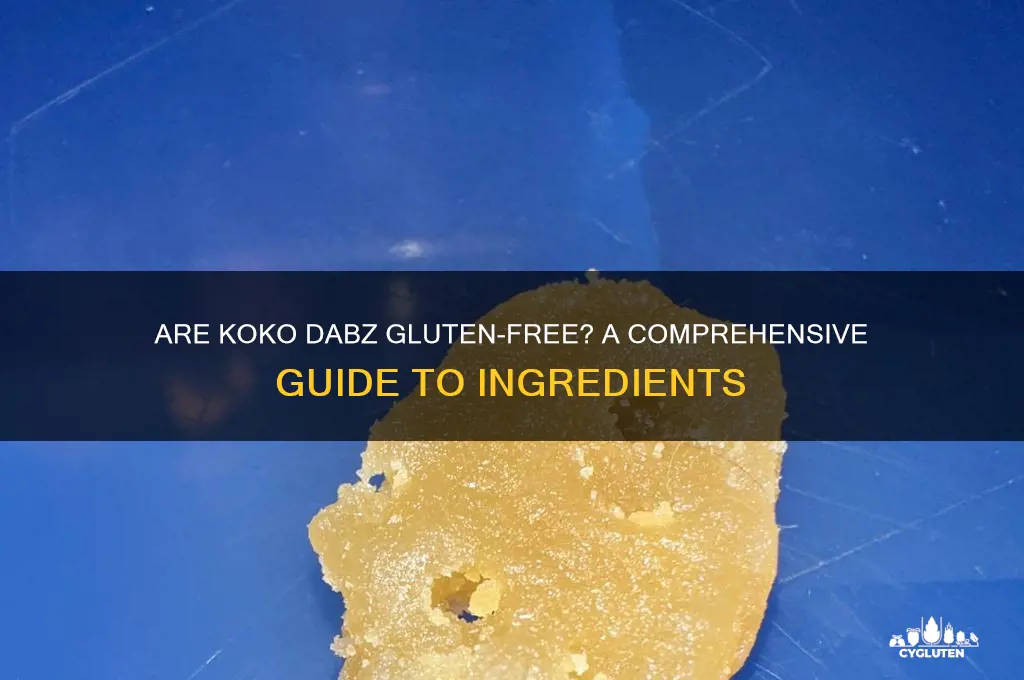 are koko dabz gluten free