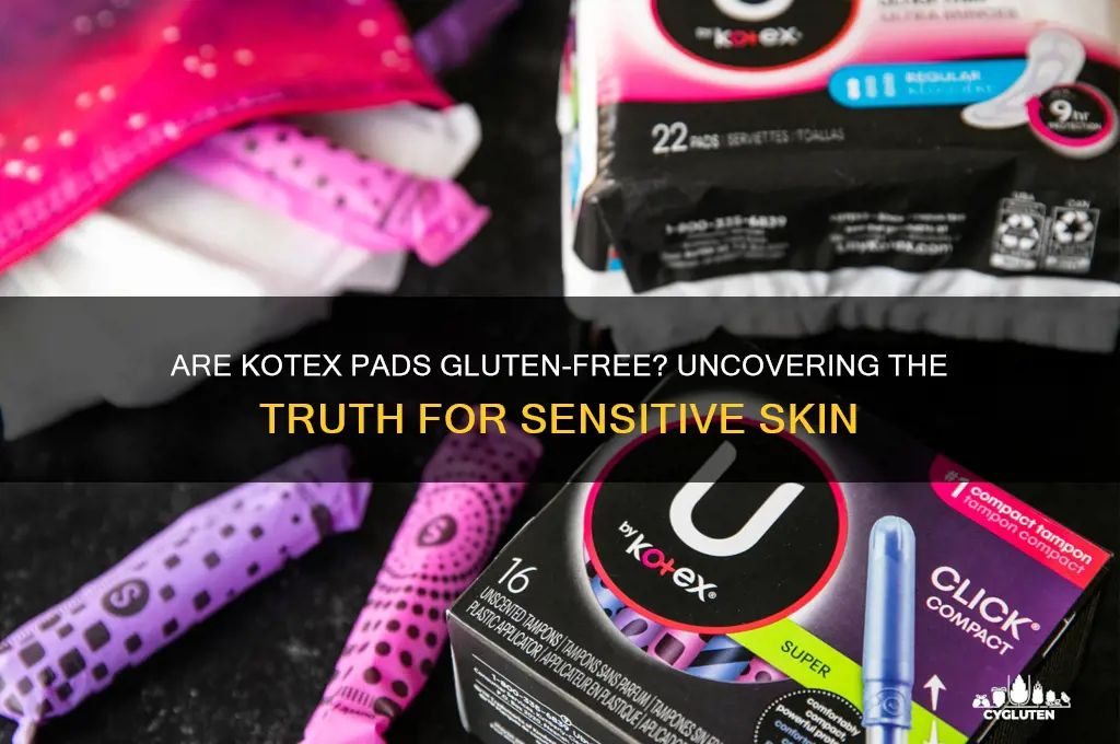 are kotex pads gluten free