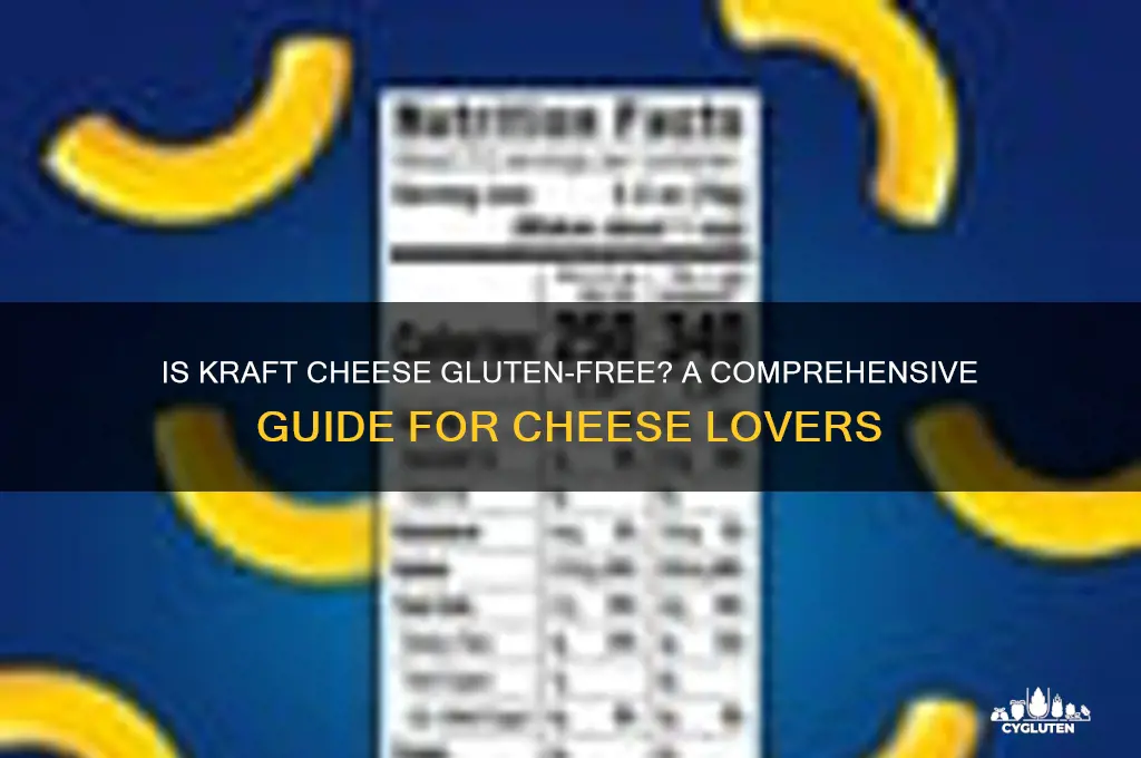are kraft cheeses gluten free
