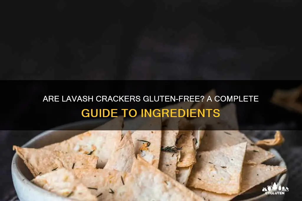 are lavash crackers gluten free