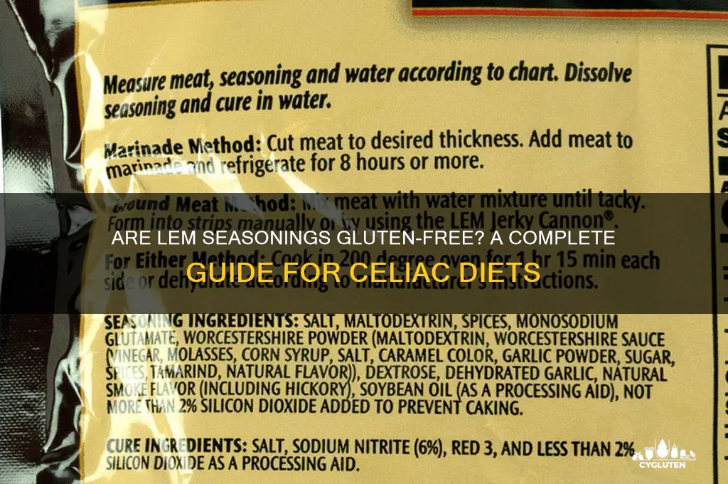 are lem seasonings gluten free