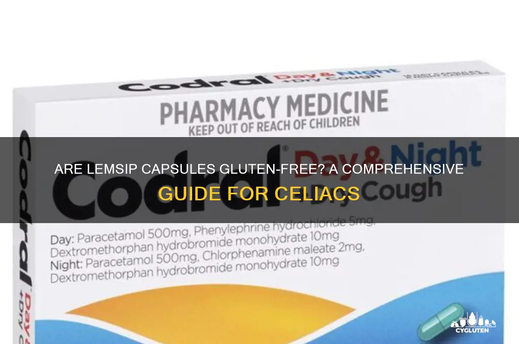 are lemsip capsules gluten free