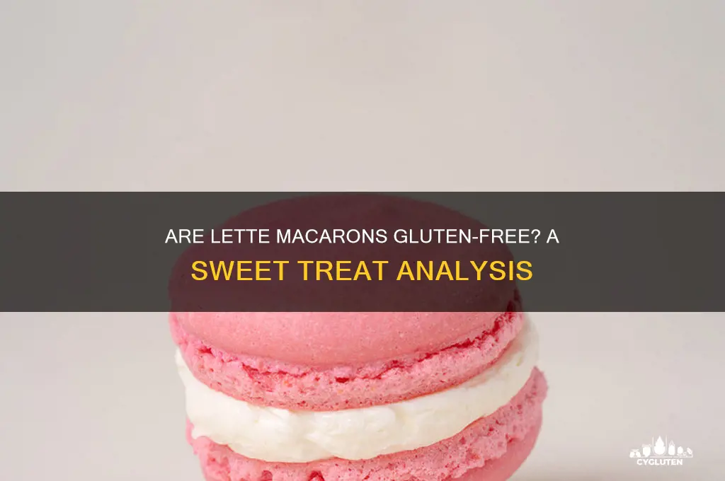 are lette macarons gluten free
