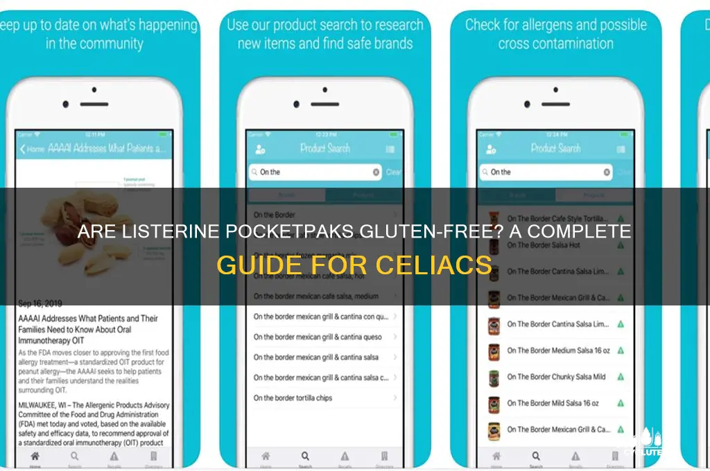 are listerine pocketpaks gluten free