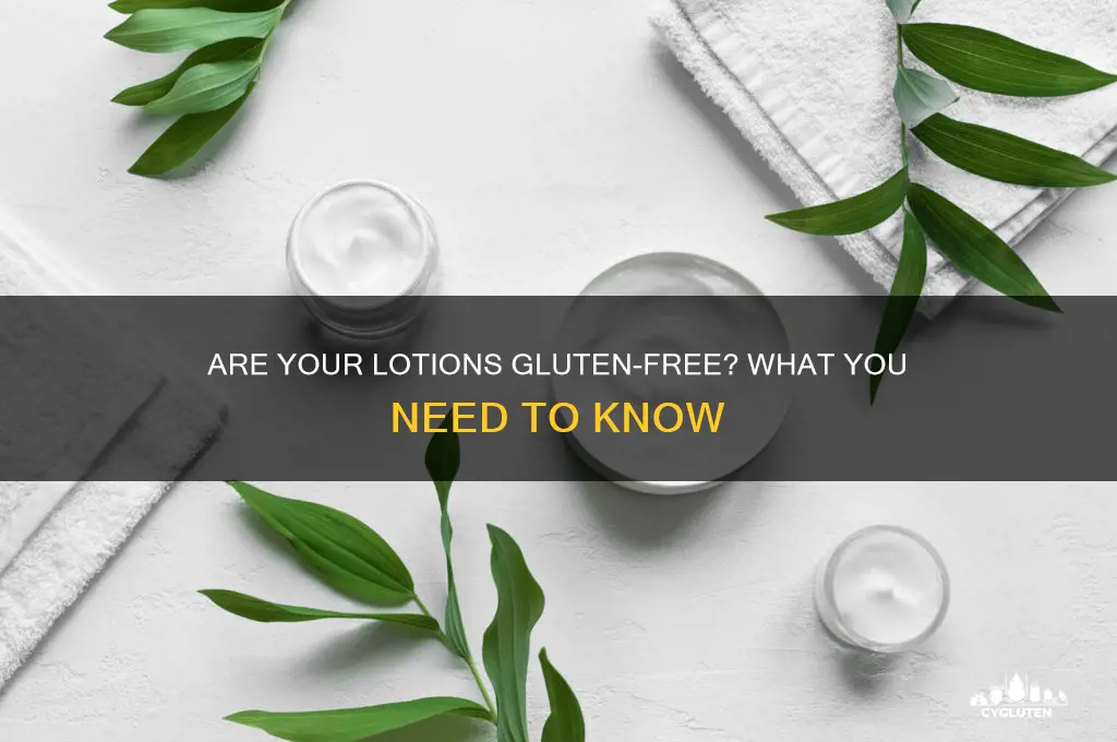 are lotions gluten free