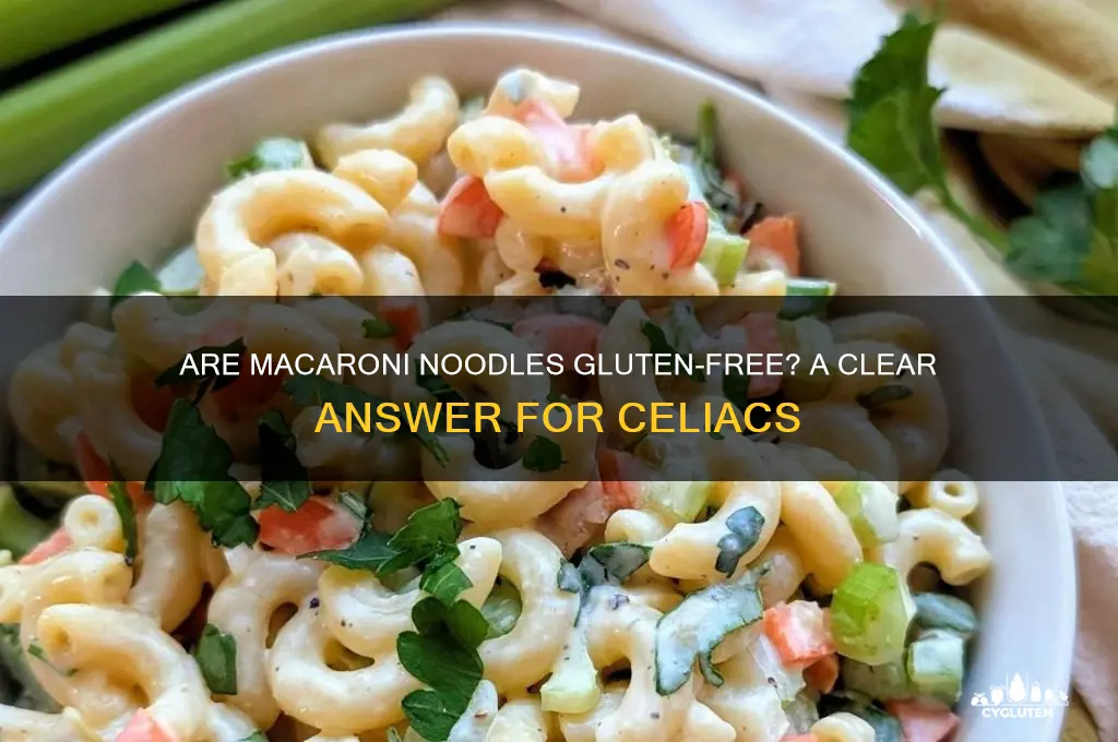 are macaroni noodles gluten free