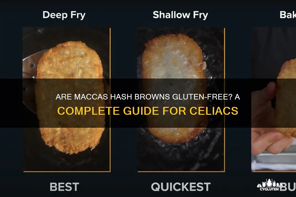 are maccas hashbrowns gluten free