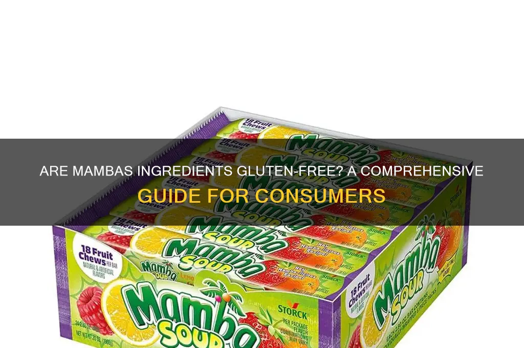 are mambas ingredients gluten free